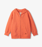 Hatley Boys Orange Full-Zip Hoodie