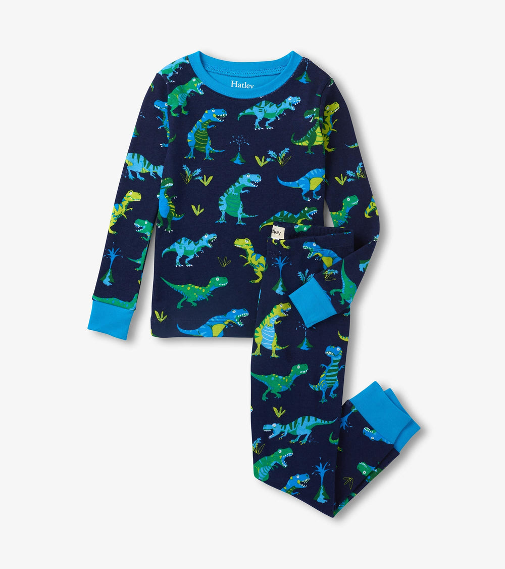 Hatley Boys Sharptooth Rex Long Sleeve Pajama Set