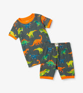 Hatley Colorblock Dino Short Pajama Set