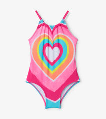 Hatley Psychedelic Heart Gather Front Swimsuit