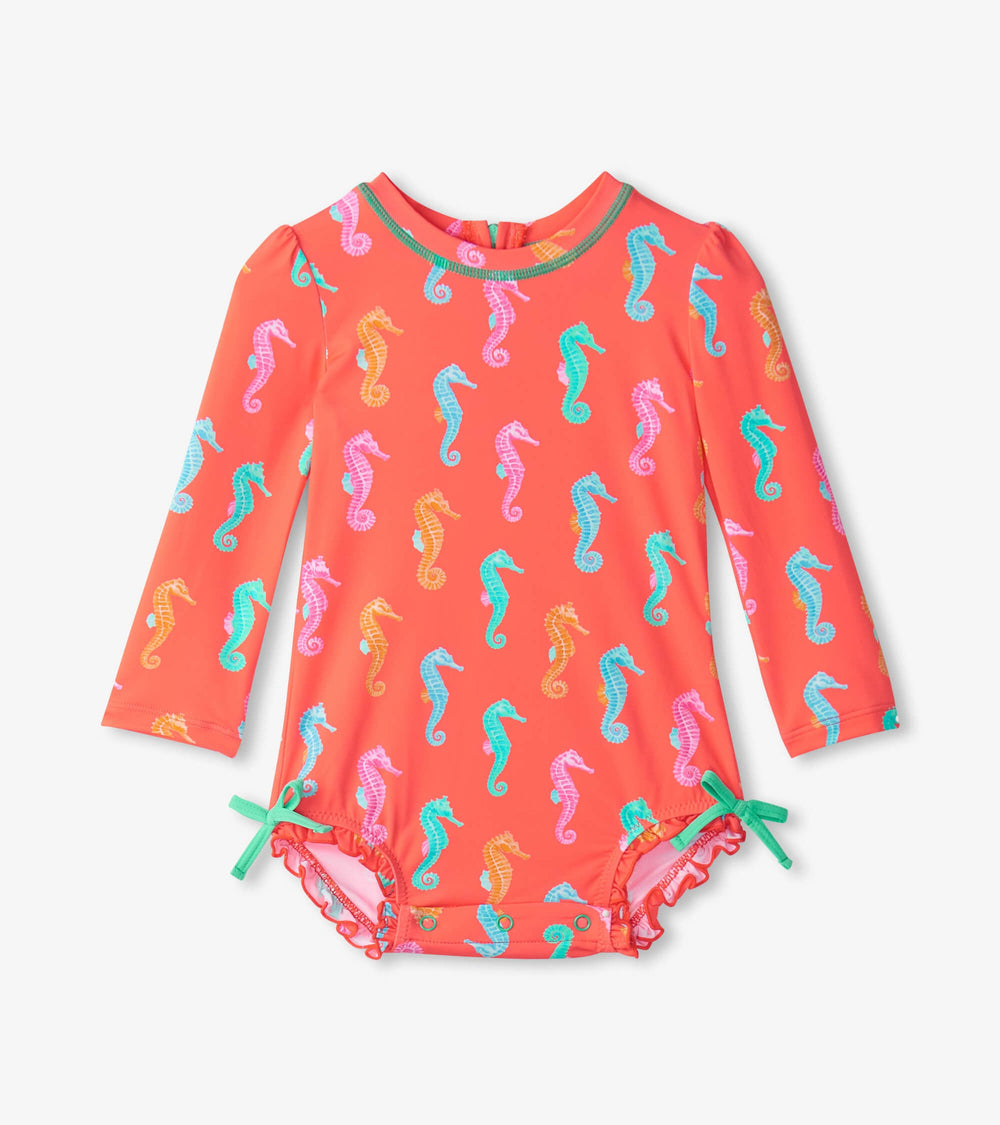 Hatley Baby Girls Painted Sea Rashguard Swimsuit