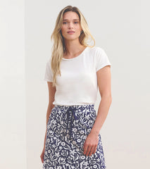 Hatley Braided Neck Tee - White