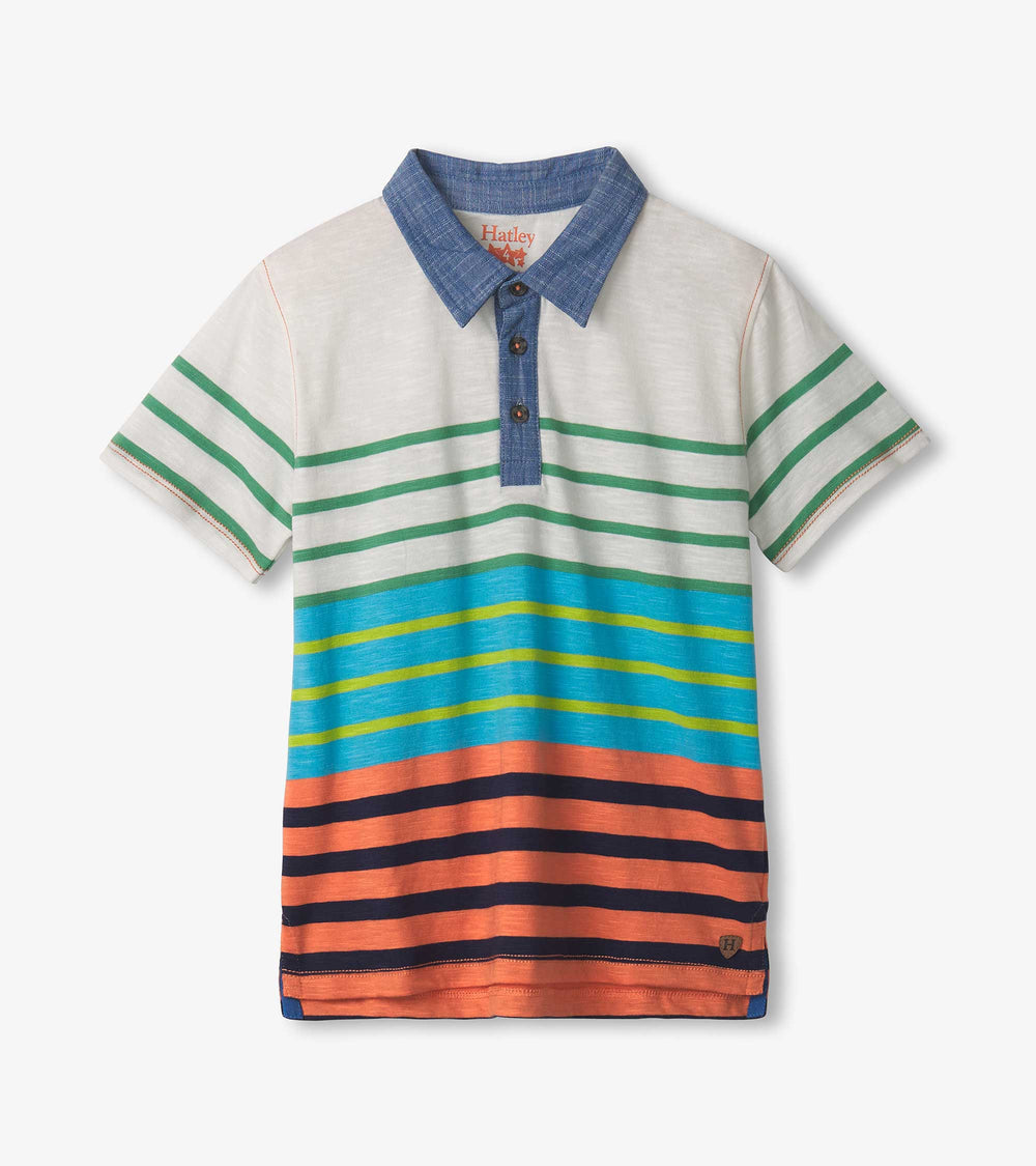 Hatley Boys Spring Stripes Polo Tee
