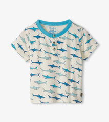 Hatley Baby & Toddler Boys Hungry Sharks Bamboo Henley