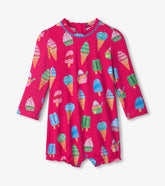 Hatley Baby Girls Ice Cream Treats Rashguard Swimsuit