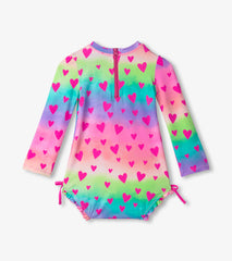 Hatley Baby Girls Kaleidoscope Hearts Rashguard Swimsuit