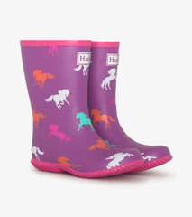 Hatley Girls Leaping Horses Packable Rain Boots