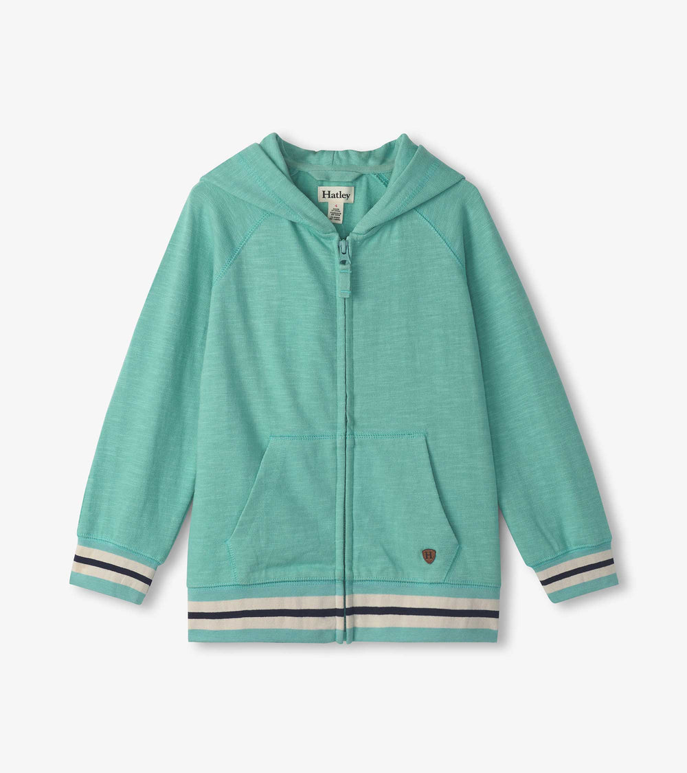 Hatley Boys Nile Blue Zip-Up Hoodie