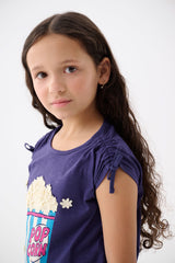 Hatley Girls Pop Corn Cinched Cinched Shoulder Top