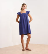 Hatley Flutter Sleeve Dress - Patriot Blue