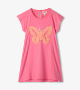 Hatley Girls Pink Butterfly A-Line Panel Dress