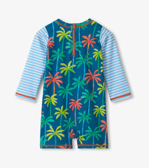 Hatley Baby Boys Printed Palms One-Piece Rashguard