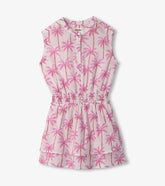 Hatley Girls Palm Trees Smocked Waist Dress