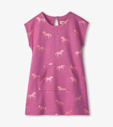 Hatley Girls Shimmer Horses Slouchy Dress