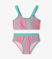 Hatley Girls Shimmer Stripe Bikini Set