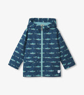 Hatley Boys Shark Tank Zip-Up Lightweight Rain Jacket