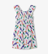 Hatley Girls Tropical Birds Smocked Dress