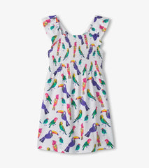 Hatley Girls Tropical Birds Smocked Dress