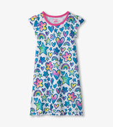 Hatley Girls Watercolor Doodles Nightdress