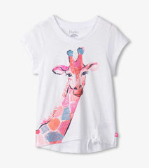 Hatley Girls Happy Giraffe Tie Front T-Shirt