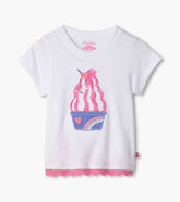 Hatley Baby & Toddler Girls Ice Cream Sundae Eyelet Trim T-Shirt