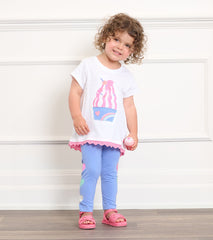 Hatley Baby & Toddler Girls Ice Cream Sundae Eyelet Trim T-Shirt