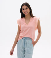 Hatley Mix Media Tank - Apricot Blush