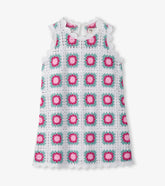 Hatley Girls Blue Radiance Sleeveless Crochet Dress