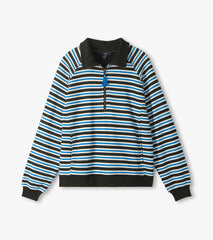 Hatley Mock Neck Pullover - Black Stripes