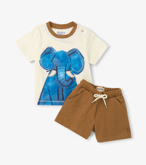 Hatley Baby & Toddler Boys Elephant T-Shirt & Shorts Set