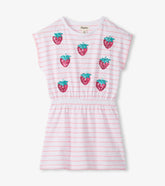 Hatley Girls Strawberry Stripes Cinched Waist Dress