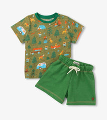 Hatley Baby & Toddler Boys Summer Camping T-Shirt & Shorts Set