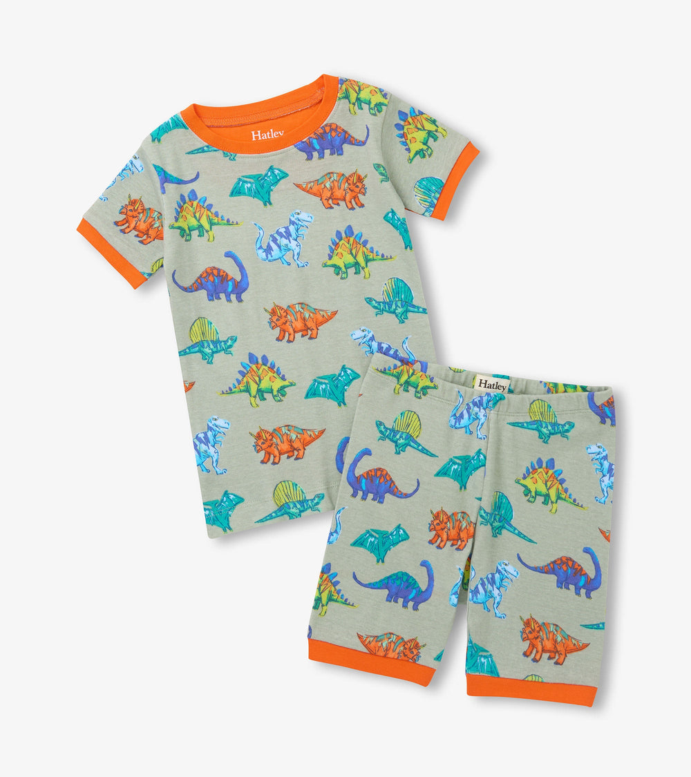 Hatley Boys Dino Party Cotton Short Pajama Set