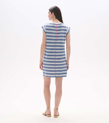 Hatley Pocket Tee Dress - Double Blue Horizon