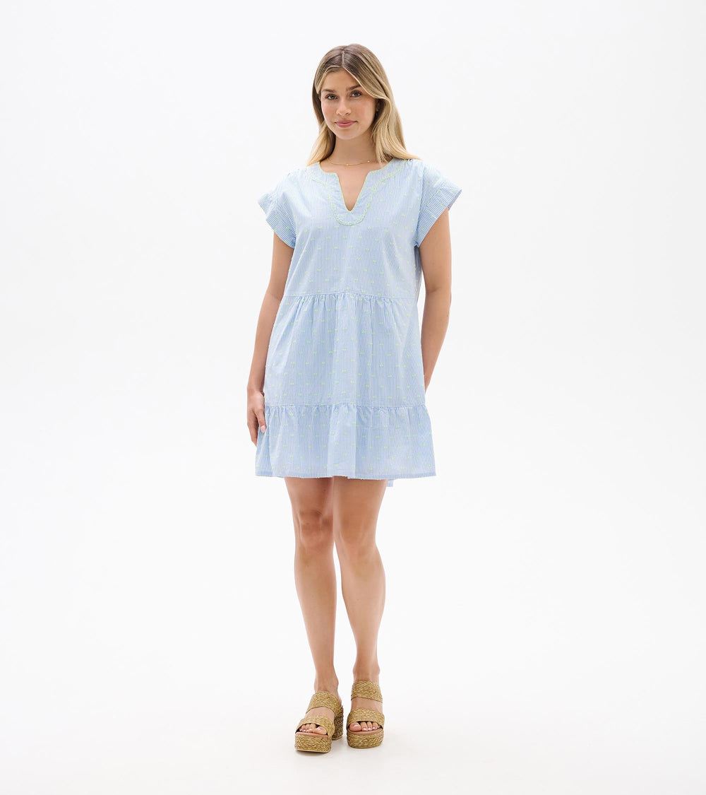 Hatley Emerson Dress - Neon Dots on Stripes