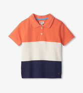 Hatley Boys Flamingo Color Block Polo T-Shirt