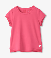 Hatley Girls Fandango Pink Mesh Trim T-Shirt