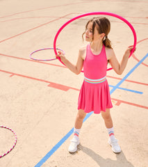 Hatley Girls Fandango Pink Pleated Active Dress