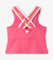 Hatley Girls Fandango Pink Strappy Active Tank