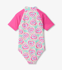 Hatley Girls Hearts One-Piece Rashguard Swimsuit