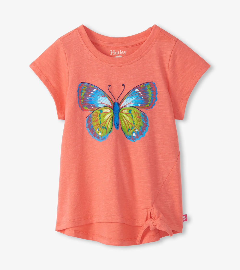Hatley Girls Butterfly Tie Front T-Shirt