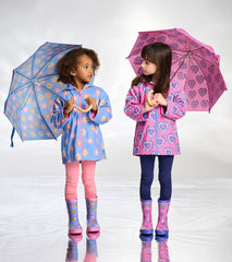 Hatley Girls Heart Burst Shiny Rain Boots