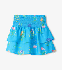 Hatley Girls Hyper Real Floral Smocked Waist Skirt