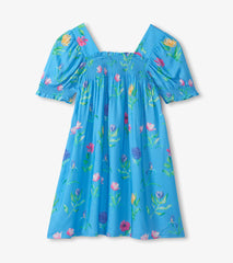 Hatley Girls Hyper Real Floral Smocked Dress