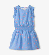 Hatley Girls Little Pink Dolphins Woven Play Dress