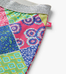 Hatley Girls Mix-Up Patch Work Stretch Bell Bottoms
