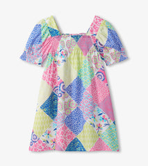 Hatley Girls Mix-Up Patch Work Smocked Dress