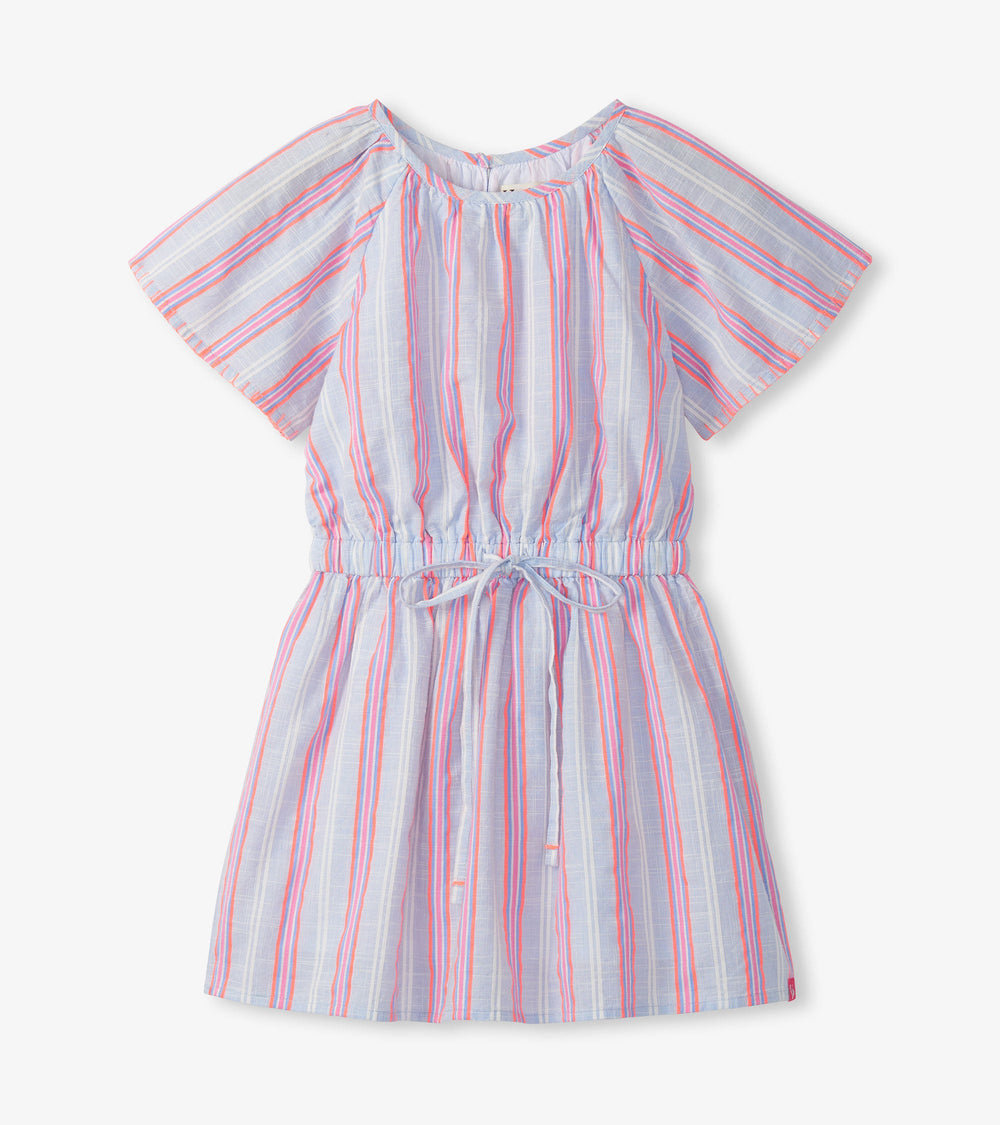 Hatley Girls Neon Chambray Stripes Woven Play Dress