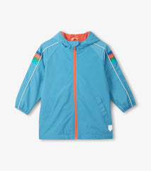 Hatley Boys Niagara Blue Jersey Lined-Rain Jacket