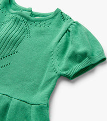 Hatley Baby & Toddler Girls Neptune Green Knit Pointelle Dress